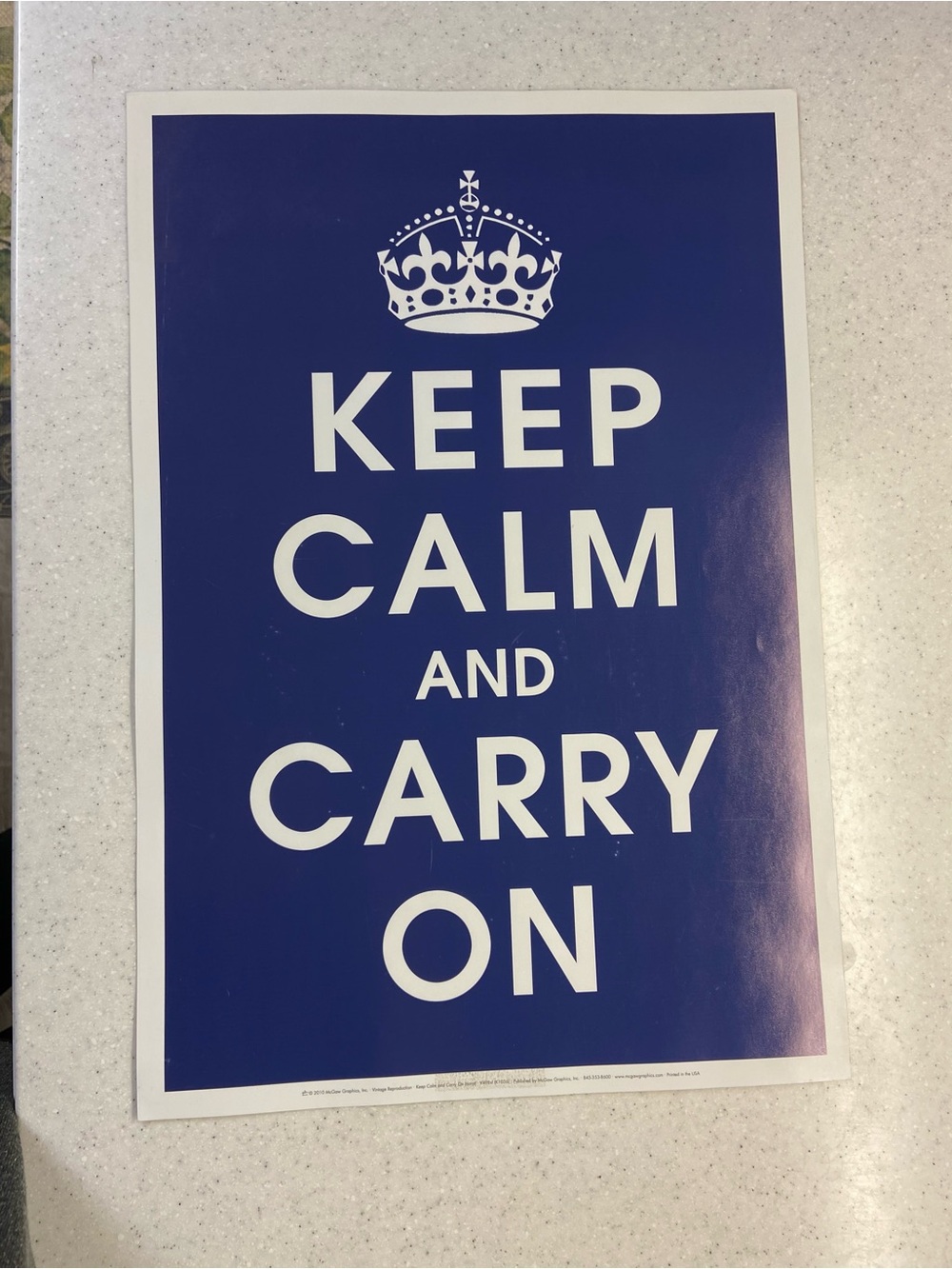 Keep Calm and Carry On Graphic Print